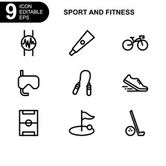 sport and fitness icon or logo isolated sign symbol vector illustration - Collection of high quality black style vector icons 
