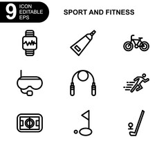 Fototapeta premium sport and fitness icon or logo isolated sign symbol vector illustration - Collection of high quality black style vector icons 