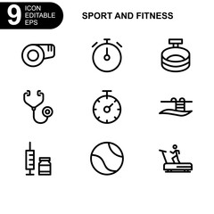 sport and fitness icon or logo isolated sign symbol vector illustration - Collection of high quality black style vector icons 
