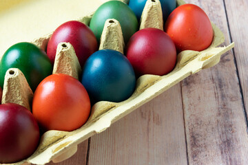 easter eggs in a basket
