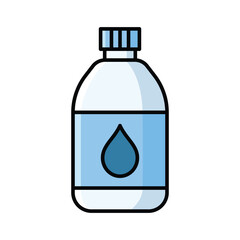 water bottle icon vector design template in white background