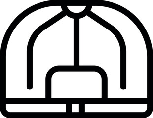 Sun cap icon outline vector. Baseball hat. Head uniform