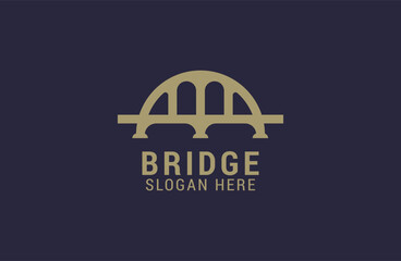 Fototapeta na wymiar Premium luxury simple bridge logo