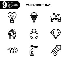 valentine's day icon or logo isolated sign symbol vector illustration - Collection of high quality black style vector icons