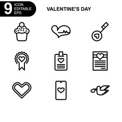 valentine's day icon or logo isolated sign symbol vector illustration - Collection of high quality black style vector icons