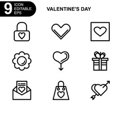 valentine's day icon or logo isolated sign symbol vector illustration - Collection of high quality black style vector icons