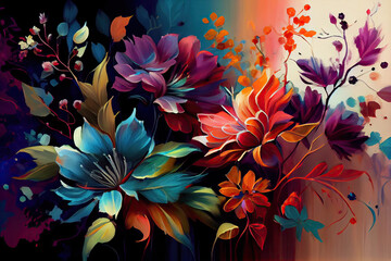 beautiful abstract flower pattern background