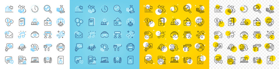 Vector icons set of Lawyer, Time and Keys line icons pack for web with Magistrates court, Online statistics, Teamwork outline icon. Fake news, Paint roller, Musical note pictogram. Vector