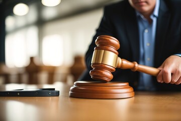 Hammer auction sale of real estate. Judge's decision. Generative AI