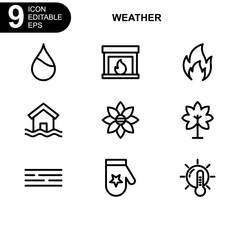 weather icon or logo isolated sign symbol vector illustration - Collection of high quality black style vector icons