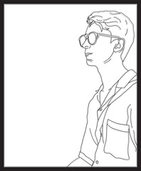 line art Wall frame interior svg design