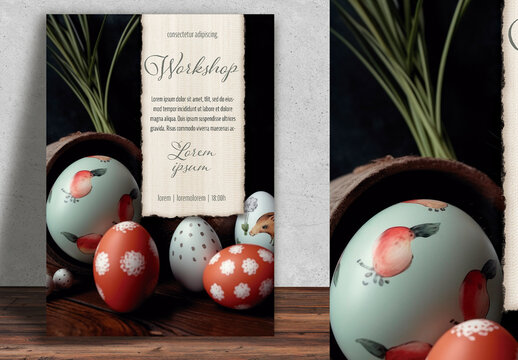 Workshop Poster Egg Easter Generated With AI