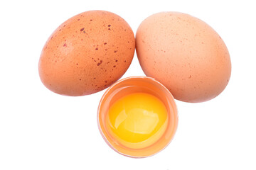 Eggs isolated on white background