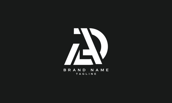 ALD, DLA, AD, DA, Abstract initial monogram letter alphabet logo design