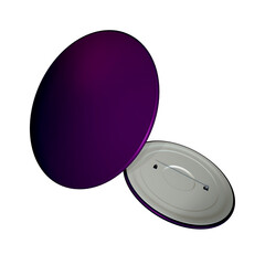 badge mockup, dark purple color on transparent background, PSD icon