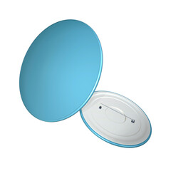 badge mockup, blue color on transparent background, PSD icon