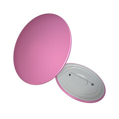 badge mockup, pink color on transparent background, PSD icon