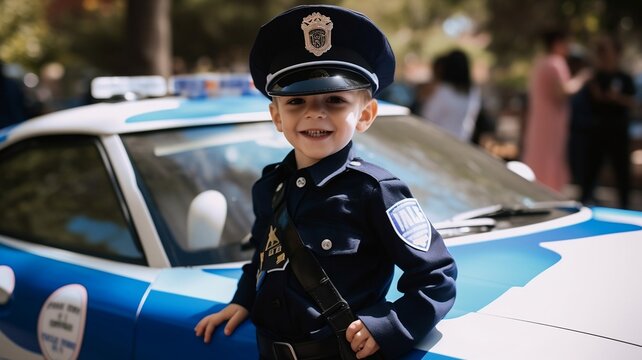 un enfant rêve de devenir policier - generative ai