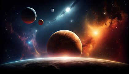 planets in space