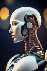 Female Robot Generative AI Image