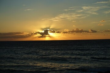 Obraz na płótnie Canvas Beautiful view of sunset in the Mediterranean Sea