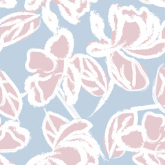Pastel Abstract Floral Seamless Pattern Design