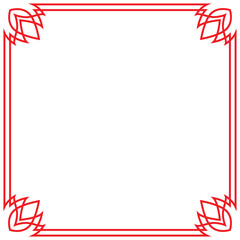 red border stock vector eps 10. chinese border design vector. simple design border