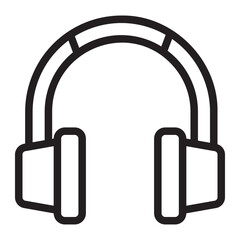 headset line icon