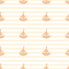 Scrapbook seamless background. Orange baby shower patterns. Cute print with boath