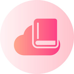 cloud library gradient icon