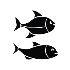 Obraz premium fish, icon, vector, design, template, illustrasi, logo, flat, style, trendy, collection