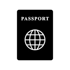 Passport icon isolated on white background.  Passport pictogram, illustration. Document. 