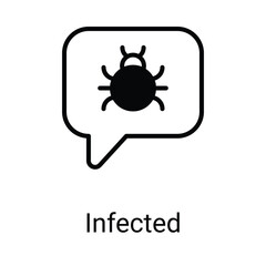 Infected Icon Design. Suitable for Web Page, Mobile App, UI, UX and GUI design.