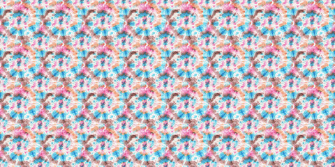 Girly Psychedelic Kaleidoscope. Seamless. Dye