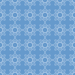 Seamless vector pattern. Line  seamless pattern background. Elegant Textile swatch Modern lux Fabric design. Vector illustration Abstract geometric texture Light Pastel Blue White Tile. Net Ornamental