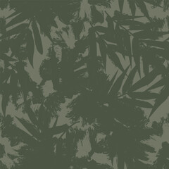 Neutral Colour Tropical Leaf Seamless Pattern Design