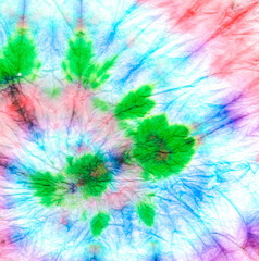 Pink Psychedelic Kaleidoscope. Tye Color Art.