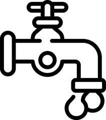 Water tap sanitary icon outline vector. Tank clean. Cooler ware