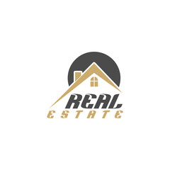 Real estate logo. Real estate concept. Small house isolated on transparent background