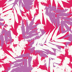 Colourful Tropical Leaf Seamless Pattern Design