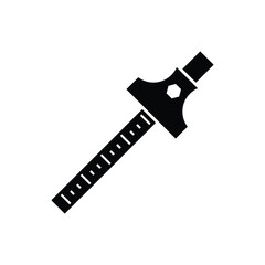 ruler, icon, vector, design, template, illustrasi, logo, flat, style, trendy, collection