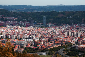 cityscape and architecture in Bilbao city, Spain, travel destination