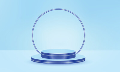 Abstract background with circular podium