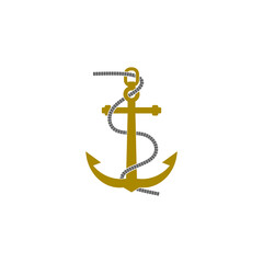 Anchor icon isolated on transparent background