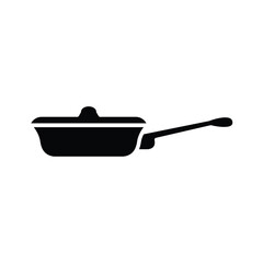 frying pan, icon, vector, design, template, illustrasi, logo, flat, style, trendy, collection