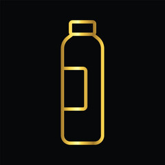 gold medicine bottle, icon, vector, design, template, illustrasi, logo, flat, style, trendy, collection