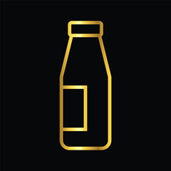 gold medicine bottle, icon, vector, design, template, illustrasi, logo, flat, style, trendy, collection