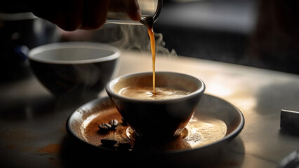 espresso coffee in a cup