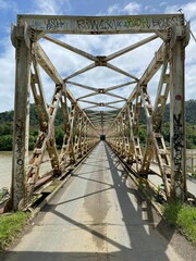 Beautiful shot of the Ponerihouen Bridge during the day in New Caledonia