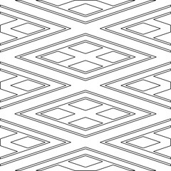 Stylish texture with figures from lines.Abstract geometric black and white pattern for web page, textures, card, poster, fabric, textile. Monochrome graphic repeating design. 